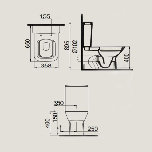 Чаша унитаза Idevit Nova 3504-0316