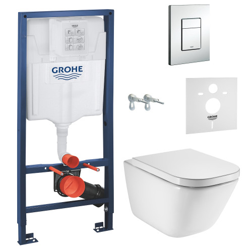 Комплект: Инсталляция Grohe RAPID SL + Унитаз подвесной ROCA GAP с сиденьем A34H47C000+38772001+37131000