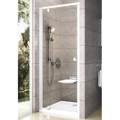 Душові двері Ravak PIVOT PDOP 1 - 80 Transparent, профіль сатин, безпечне скло, 03G40U00Z1