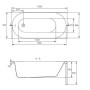 Ванна Cersanit OCTAVIA 150 x 70 прямоугольная + ножки, S301-251