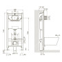 Комплект інсталяція Imprese i8120 + підвісний унітаз Villeroy & Boch Architectura Direct Flush 5684HR01+i8120