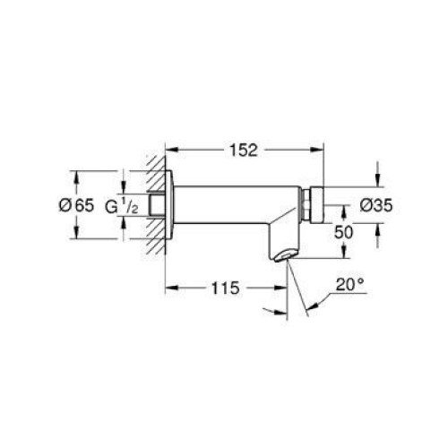 Вентиль автоматический Grohe EUROECO Cosmopolitan T, DN 15, хром, 36266000