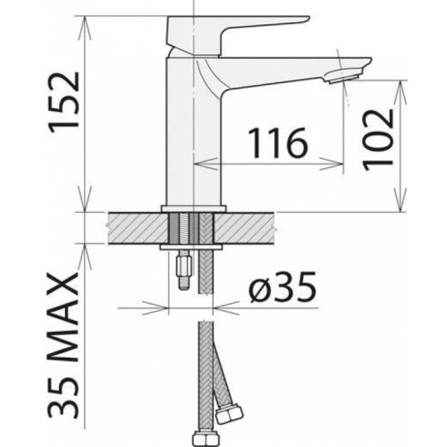 Смеситель Welle Gerda для раковины WEV16461KX