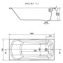 Ванна Cersanit NAO 150 x 70 прямоугольная + ножки, S301-242