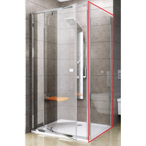 Стенка для душевой кабинки Ravak PIVOT PPS-80 Transparent, профиль палированый алюминий, стекло, 90G40C00Z1