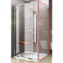 Стенка для душевой кабинки Ravak PIVOT PPS-80 Transparent, профиль палированый алюминий, стекло, 90G40C00Z1