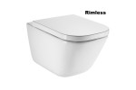 Унитаз подвесной Roca Gap Clean Rim+ сиденье Soft Close A34647L000+A80148200U