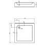 Піддон Kolo STANDARD PLUS 90х90 см, з інтегрованою панеллю, XBK1490000