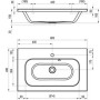 Меблева раковина Ravak CHROME 800, 80x49 см, XJG01180000
