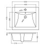 Раковина Jaquar Kubix F 50,5x43,5 см, прямокутна, KUS-WHT-35601