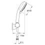 Душовий набір, 3 види струменів Grohe New Tempesta Cosmopolitan 100 (27584002)
