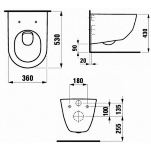 Унітаз підвісний Laufen PRO + сидіння Slim повільного падіння H8669570000001