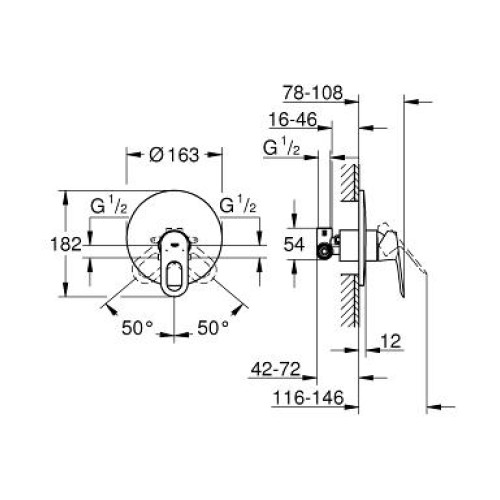Змішувач для душу Grohe BauLoop, 29080000