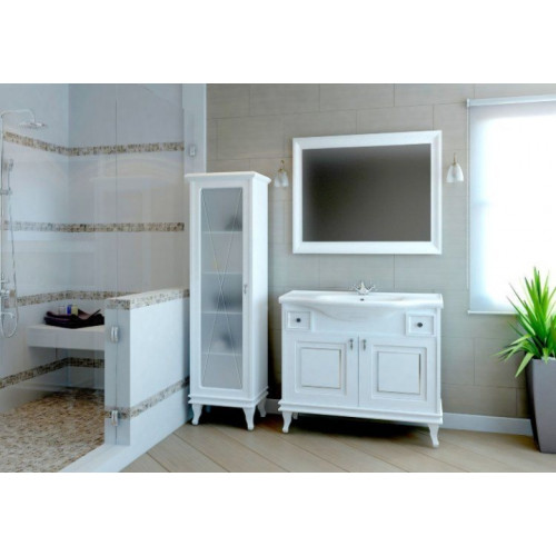 Зеркало AQUA RODOS Беатриче Белое 100 патина хром, АР000000909