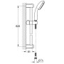 Душевой гарнитур с 2-мя режимами струи Grohe New Tempesta 100, 27598000