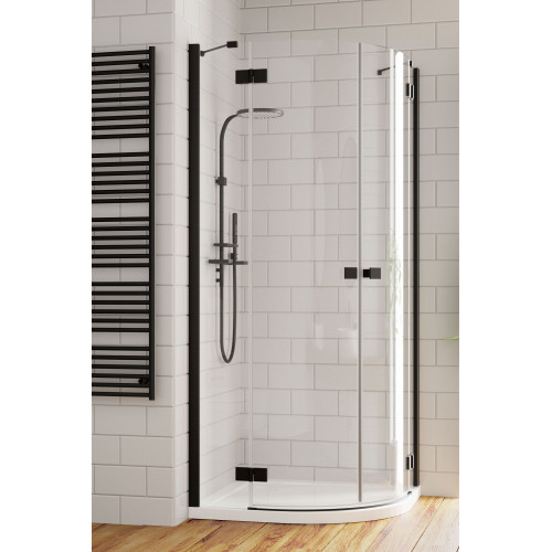 Душова кабіна без піддону RADAWAY Essenza New Black PDD (80/80), 385002-54-01 L/R + 385002-54-01 L/R
