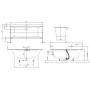 Ванна квариловая VILLEROY&BOCH SQUARO EDGE 12 170x75 см, UBQ170SQE2DV-01 + ножки + сифон