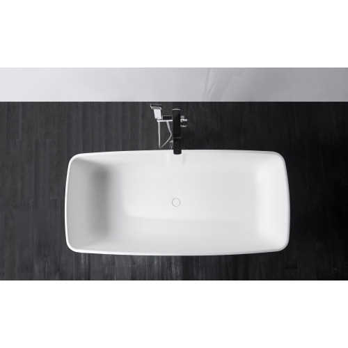 Ванна отдельно стоящая каменная VOLLE SOLID surface 168x80x53 см, 12-40-034