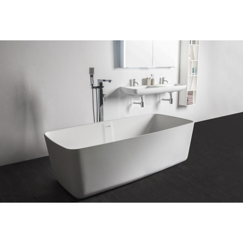 Ванна отдельно стоящая каменная VOLLE SOLID surface 168x80x53 см, 12-40-034