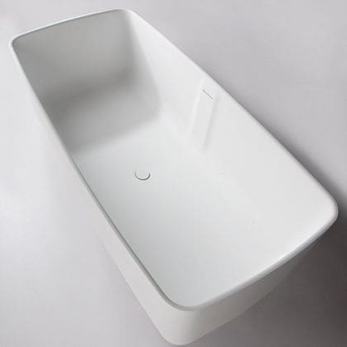 Ванна отдельно стоящая каменная VOLLE SOLID surface 168x80x53 см, 12-40-034