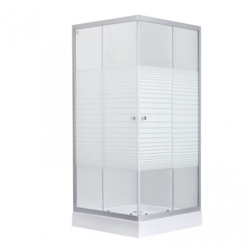 Душова кабіна Lidz Wiezak SC90x90.SAT.LOW.L Linie LWKSC9090SATLOWL