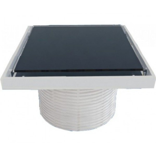 Надставки STYRON STY-505-GFF для трапа со стеклянной решеткой или под плитку (BLACK) 150х150
