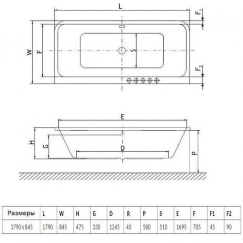 Ванна акрилова Excellent Arana 180 WAEX.ARA18WH