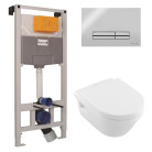 Набор инсталляция для унитаза Imprese с унитазом Villeroy&Boch Omnia Architectura DirectFlush и крышкой Soft-Close, 5684HR01+I9120