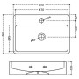 Раковина Jaquar Florentine 51x36 см, прямоугольная, FLS-WHT-5931