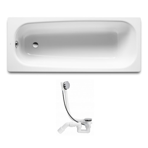 Ванна ROCA CONTINENTAL 170x70см + сифон автомат Viega 285357, A21291100R+285357