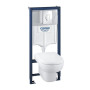 Комплект: инсталляция Grohe Rapid SL + подвесной унитаз Solido Perfect, 39191000