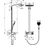 Душова система Hansgrohe Raindance Select E 300 Showerpipe, 27127000