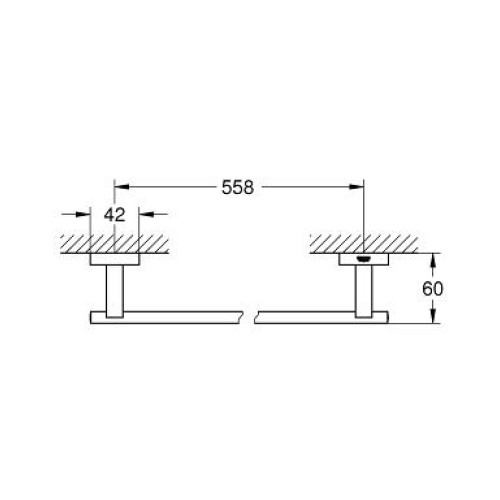 Рушникотримувач GROHE ESSENTIALS CUBE 40509001