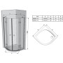 Душова штора Ravak SMARTLINE SMSKK 4 - 90 Transparent, безпечне скло, профіль хром