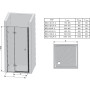 Душові двері Ravak BRILLIANT BSD 2 - 90 AL Transparent, хром, безпечне скло, 0UL7AA00Z1