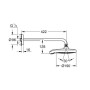 Верхній душ з душовим кронштейном Grohe Power&Soul Cosmopolitan 190 (26172000)
