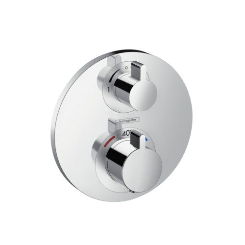 Змішувач-термостат Hansgrohe Ecostat S із запірним/перемикаючим вентилем 15758000