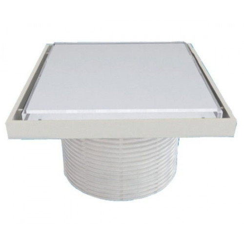 Надставки STYRON STY-505-GFFE для трапа со стеклянной решеткой или под плитку (WHITE) 150х150 мм
