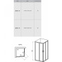 Душовий куточок Ravak BLIX BLRV2-80 білий+transparent, 1LV40100Z1