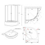 Душевая кабина Lidz Wieza SC80x80.SAT.HIGH.L Linie LWISC8080SATHIGHL