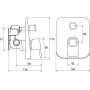 Смеситель скрытого монтажа Ravak 10* с переключателем для R-box TD 065.00 X070070