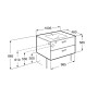 Тумба з умивальником Roca Victoria Basic 100 см A855851806