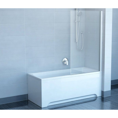 Шторы для ванны Ravak CVS1 - 80 R TRANSPARENT белый профиль