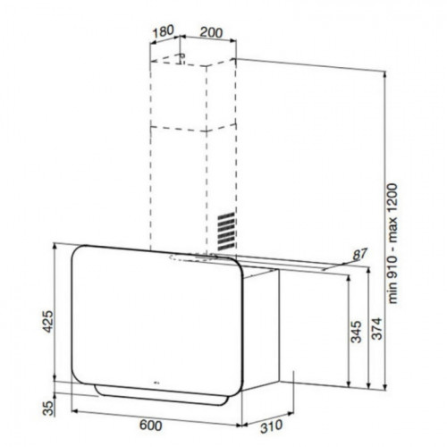 Вытяжка Apell Cappe CVE600BE