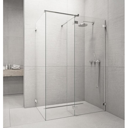 Перегородка для душа RADAWAY Walk-in Euphoria III (80/80), прозрачная, безопасное стекло, 383130-01-01 + 383120-01-01 + 383160-01-01