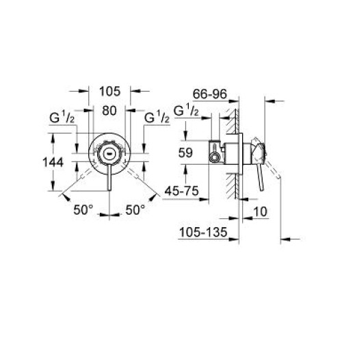 Смеситель для душа Grohe BauClassic, 29048000