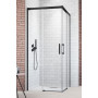 Душова кабіна без піддону RADAWAY Idea Black KDD (80/80), 387061-54-01 L/R + 387061-54-01 L/R