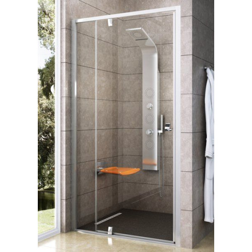 Душові двері Ravak PIVOT PDOP 2 - 100 Transparent, білий профіль, безпечне скло