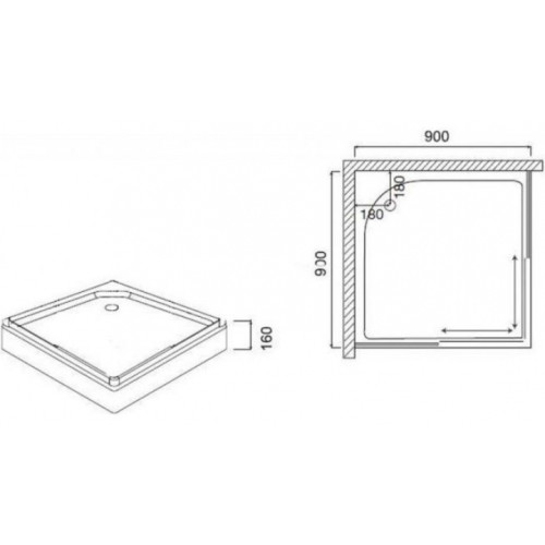 Душевой поддон AM.PM Like Square 100х100 W80T-303-100W