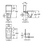 Унитаз-компакт Roca The GAP горизонтальный выпуск+сиденье Duroplast, soft-close, A34947800W